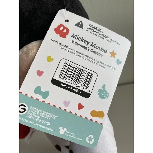 Disney Valentine's Mickey Mouse in Heart Outfit Greeter Porch Entrance NEW - Picture 8 of 14